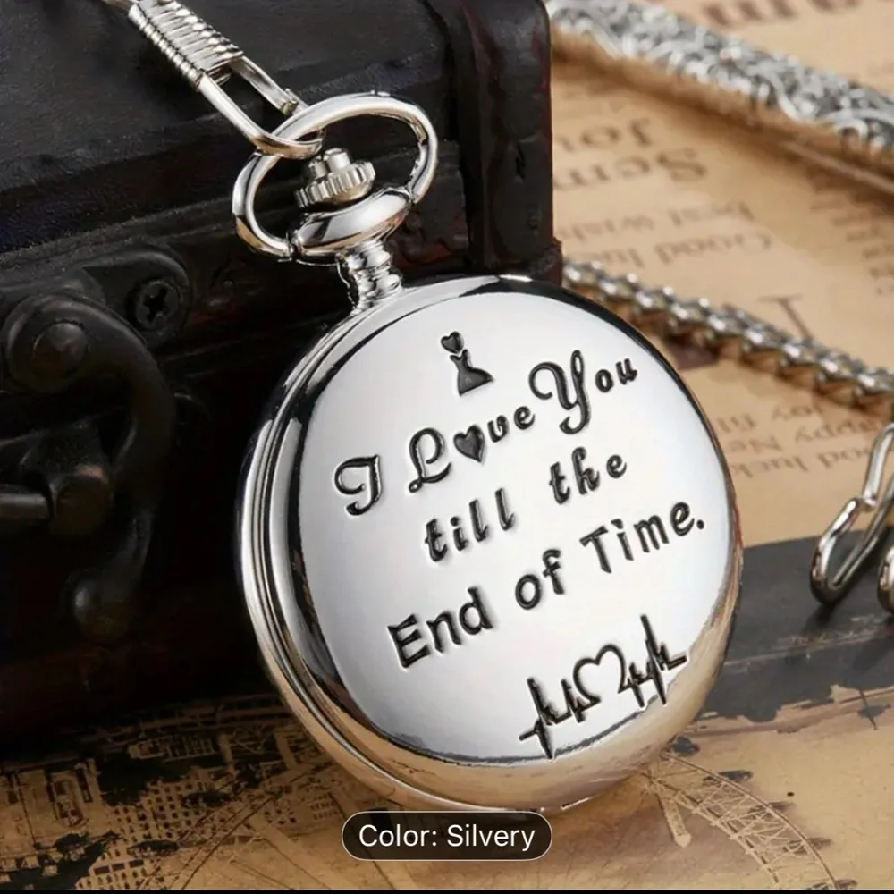 Silver Engraved Pocket Watch​